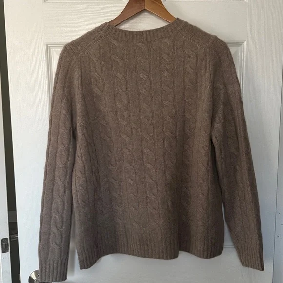 Bloomingdale's Women’s Cashmere Crewneck Sweater - Brown - Picture 2 of 7